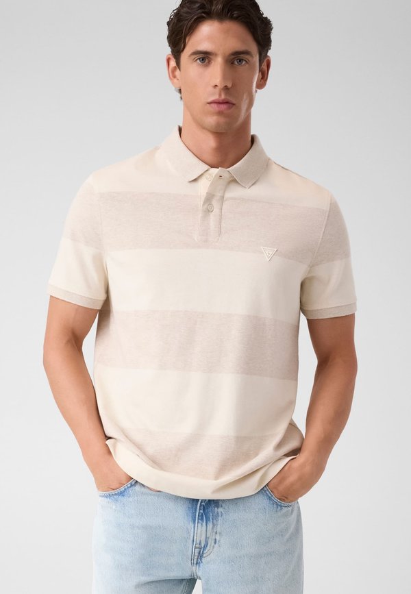 Guess GESTREIFTES POLO - Polo shirt - mehrfarbig beige