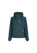 Teeffarbene wasserdichte Jacke mit Reißverschluss, verstellbare Kapuze und zwei Seitentaschen. Mit schwarzen Ärmelbündchen und Logodetails auf der Brust.