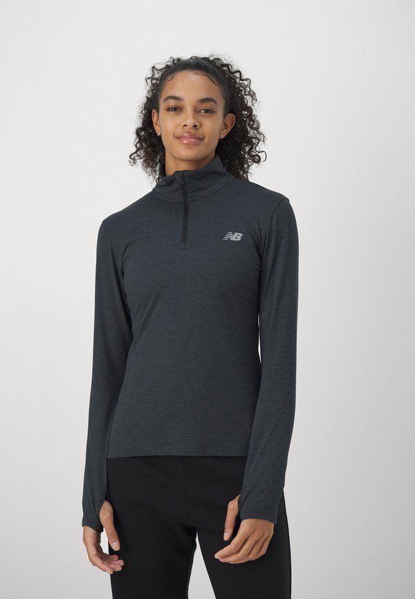 New Balance ESSENTIALS ZIP - Long sleeved top - black bk