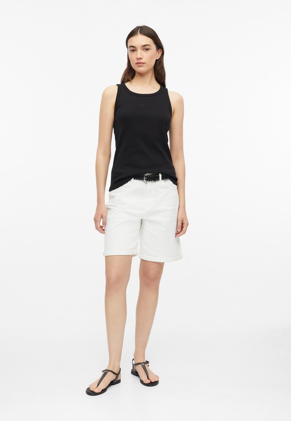 s.Oliver JEANS-BERMUDA SURI - Denim shorts - weiß