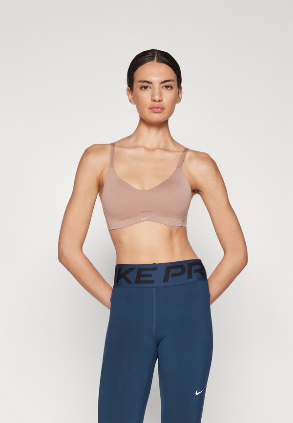 Nike Performance ALATE MINIMALIST BRA - Light support sports bra - desert dust/white