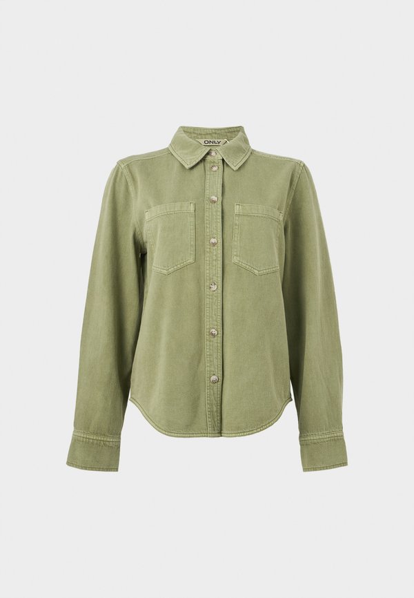 ONLY ONLSILLA FITED SHIRT - Button-down blouse - oil green