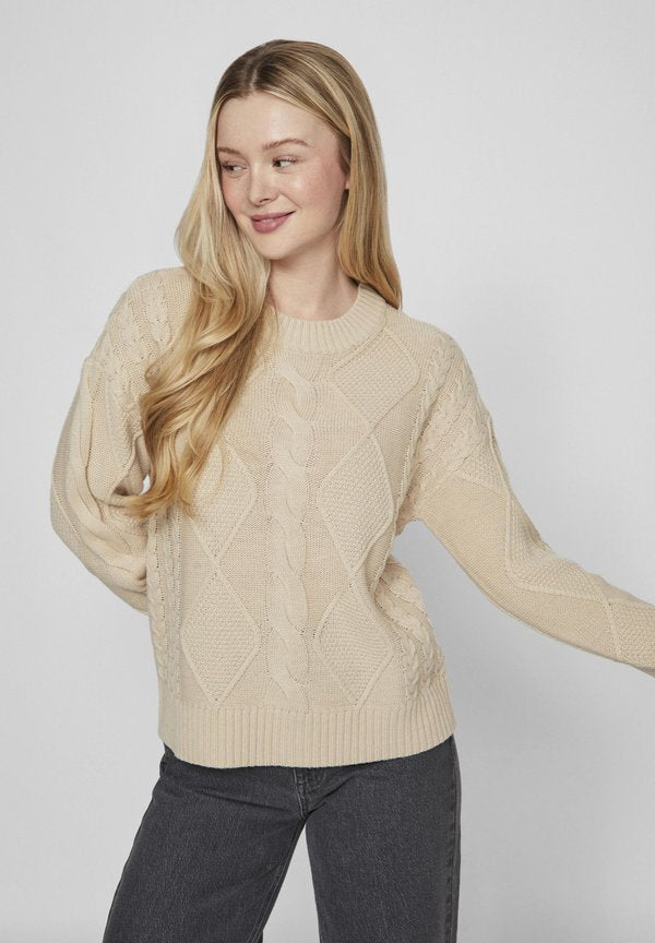 VILA VILOU O-NECK CABLE - NOOS
