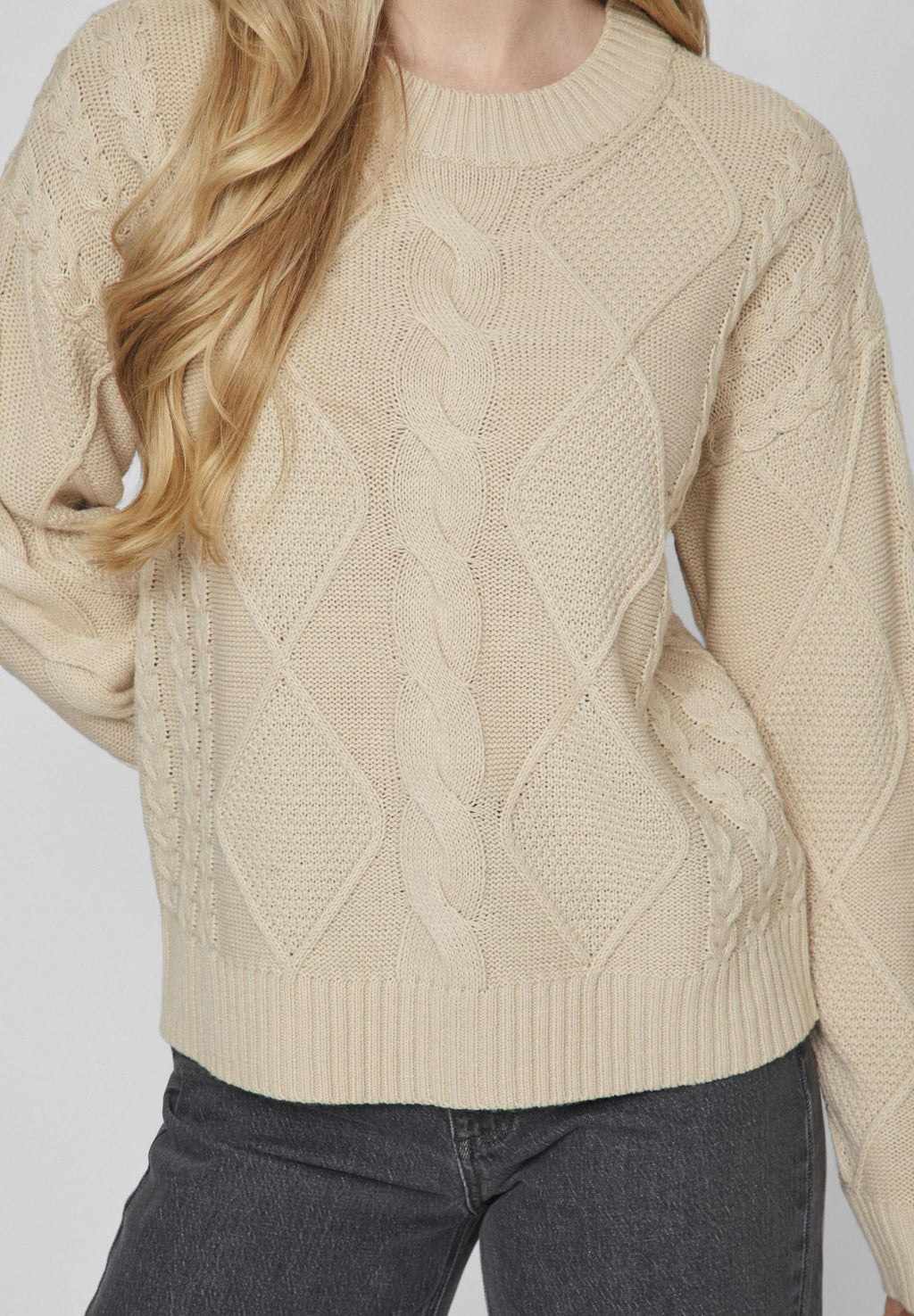 VILA VILOU O-NECK CABLE - NOOS