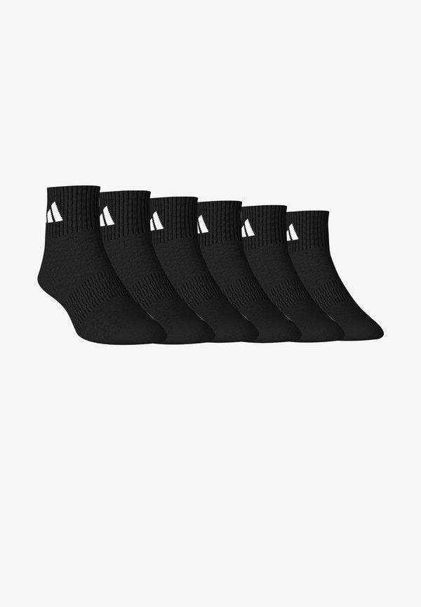 adidas Performance UNISEX CUSHIONED SPORTSWEAR ANKLE QUARTER 6 PAAR PACK  - Sports socks - black