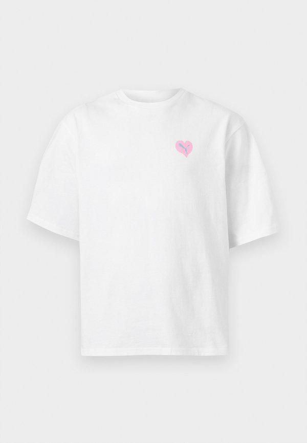 Puma BOXY FLOWER BOUQUET GRAPHIC TEE UNISEX - Print T-shirt - white