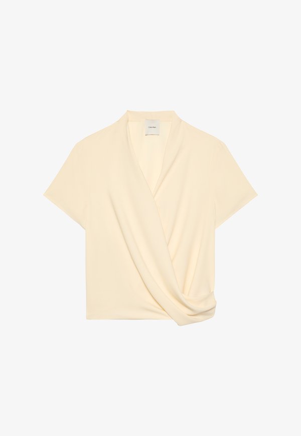 Calvin Klein DRAPED WRAP - Blouse - vanilla custard