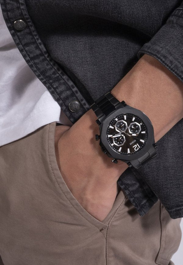 Guess EDGE - Chronograph watch - black