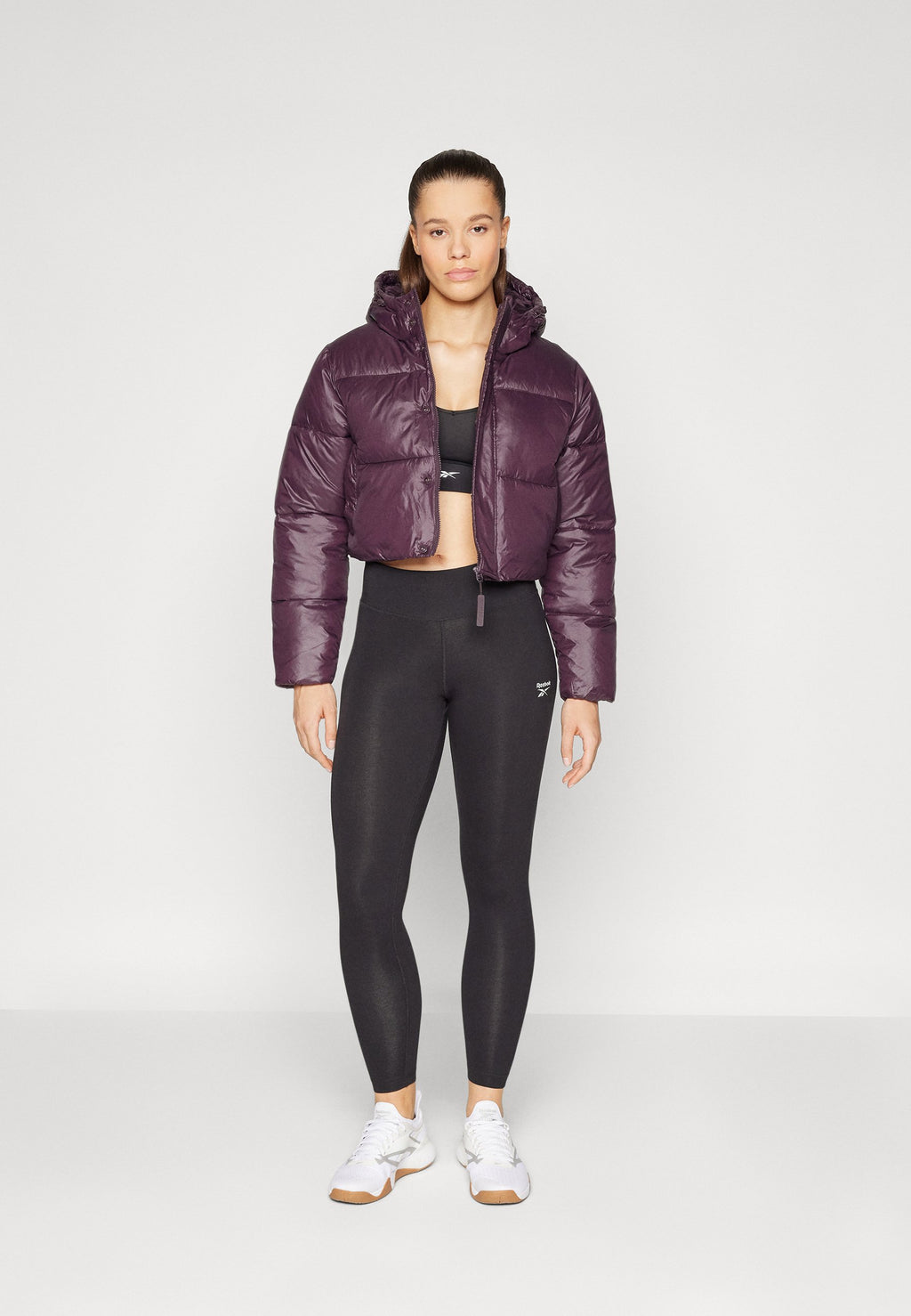Fabletics ESSENTIAL CROPPED HOODED PUFFER