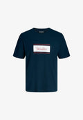 Jack & Jones JJBUSTER TEE SS CREW NECK BTS SN PLS - Print T-shirt - navy blazer