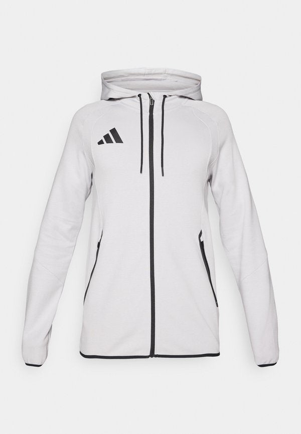 adidas Performance TIRO TRAVEL HOODIE - Zip-up sweatshirt - team light grey