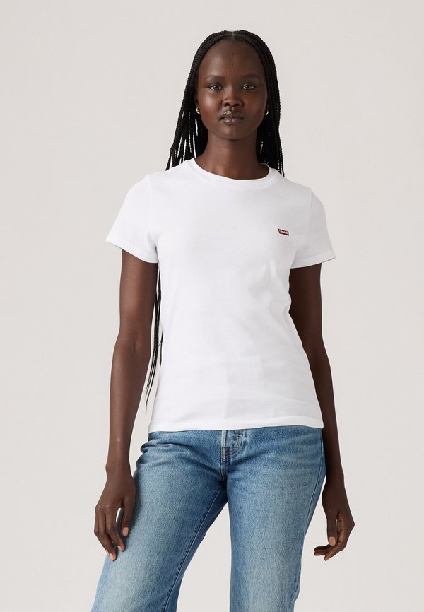 Levi's® ESSENTIAL TEE 2 PACK - Basic T-shirt - white/poppy red