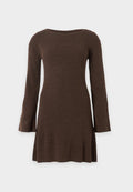 ONLY ONLTESSIE BOATNECK DRESS - Jumper dress - coffee bean melange