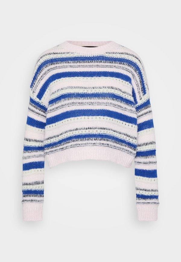 Vero Moda Petite VMLENORA O NECK  - Jumper - pink dogwood/surf the web/snow white/black