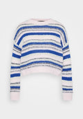 Vero Moda Petite VMLENORA O NECK  - Jumper - pink dogwood/surf the web/snow white/black
