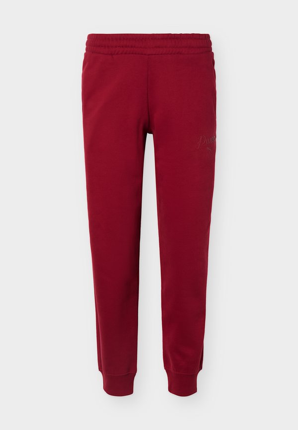 Puma SCRIPT COMFORT - Tracksuit bottoms - garnet glow