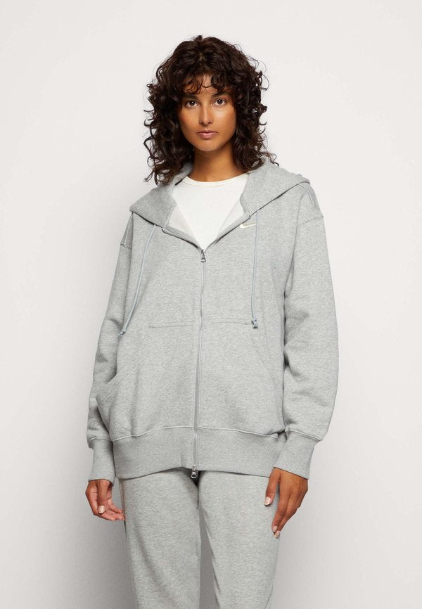 Nike Sportswear HOODIE - Zip-up sweatshirt - grey heather/sail