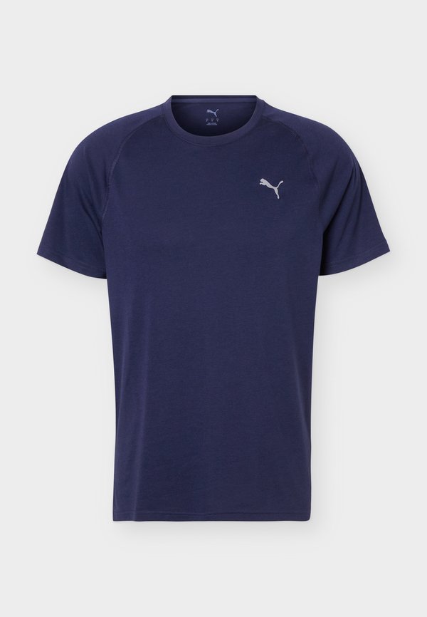 Puma PWRTRAIN TRIBLEND TEE - Sports T-shirt - navy