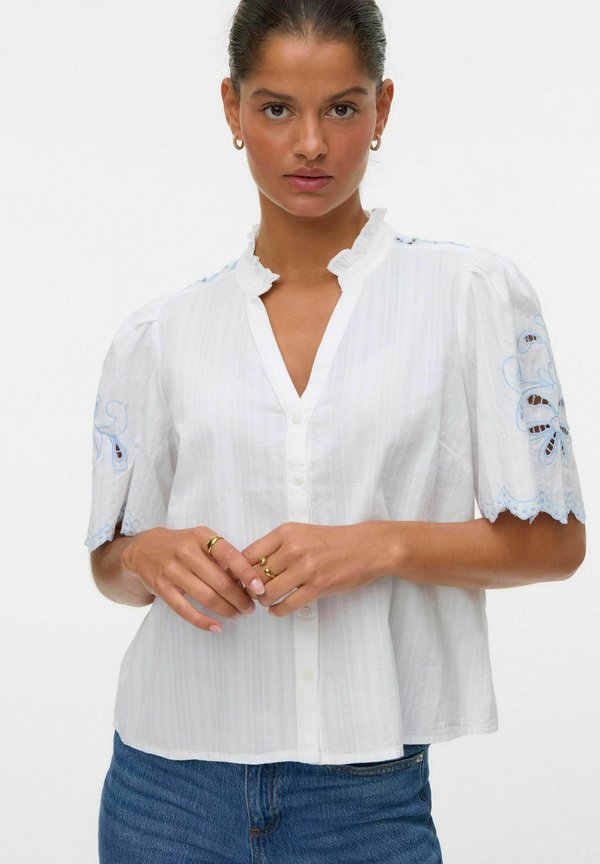 Vero Moda VMIVY - Button-down blouse - bright white