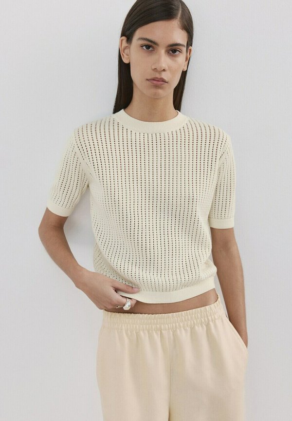 Mango Basic T-shirt - off-white