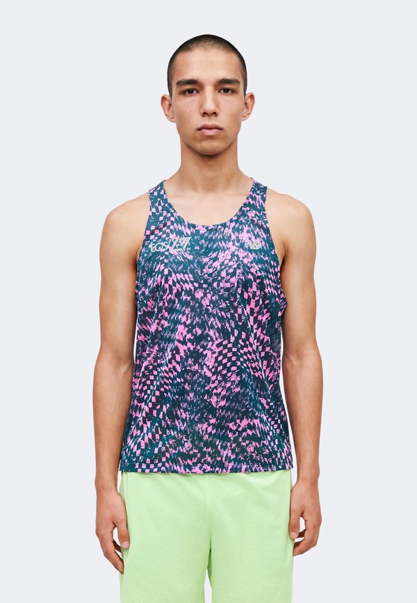 New Balance LONDON EDITION ATHLETICS PRINTED SINGLET - Top - pink heat