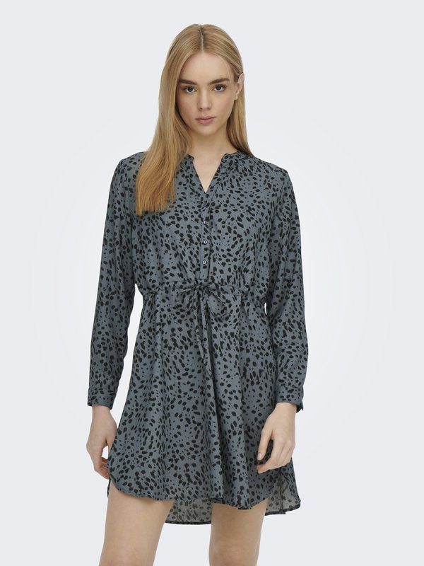 ONLY ONLCORY LIFE NOOS - Shirt dress - blue indigo black leo