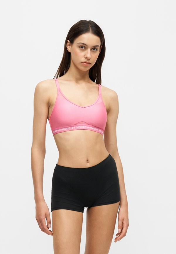 Under Armour CROSSBACK LOW - Bustier - pink frenzy/prime pink