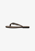 Bershka THONG FLAT - SANDALS - T-bar sandals - taupe