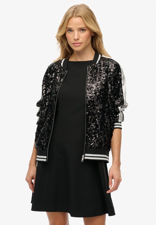 Superdry & Co Bomber Jacket - black  silver