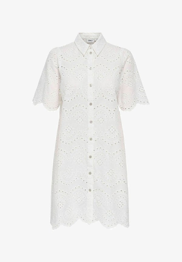 ONLY ONLVALAIS Short - Shirt dress - cloud dancer