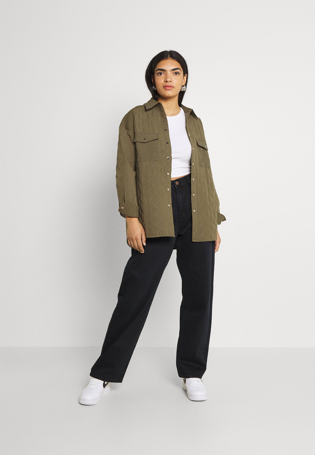 NA-KD QUILTED OVERSIZED OVERSHIRT