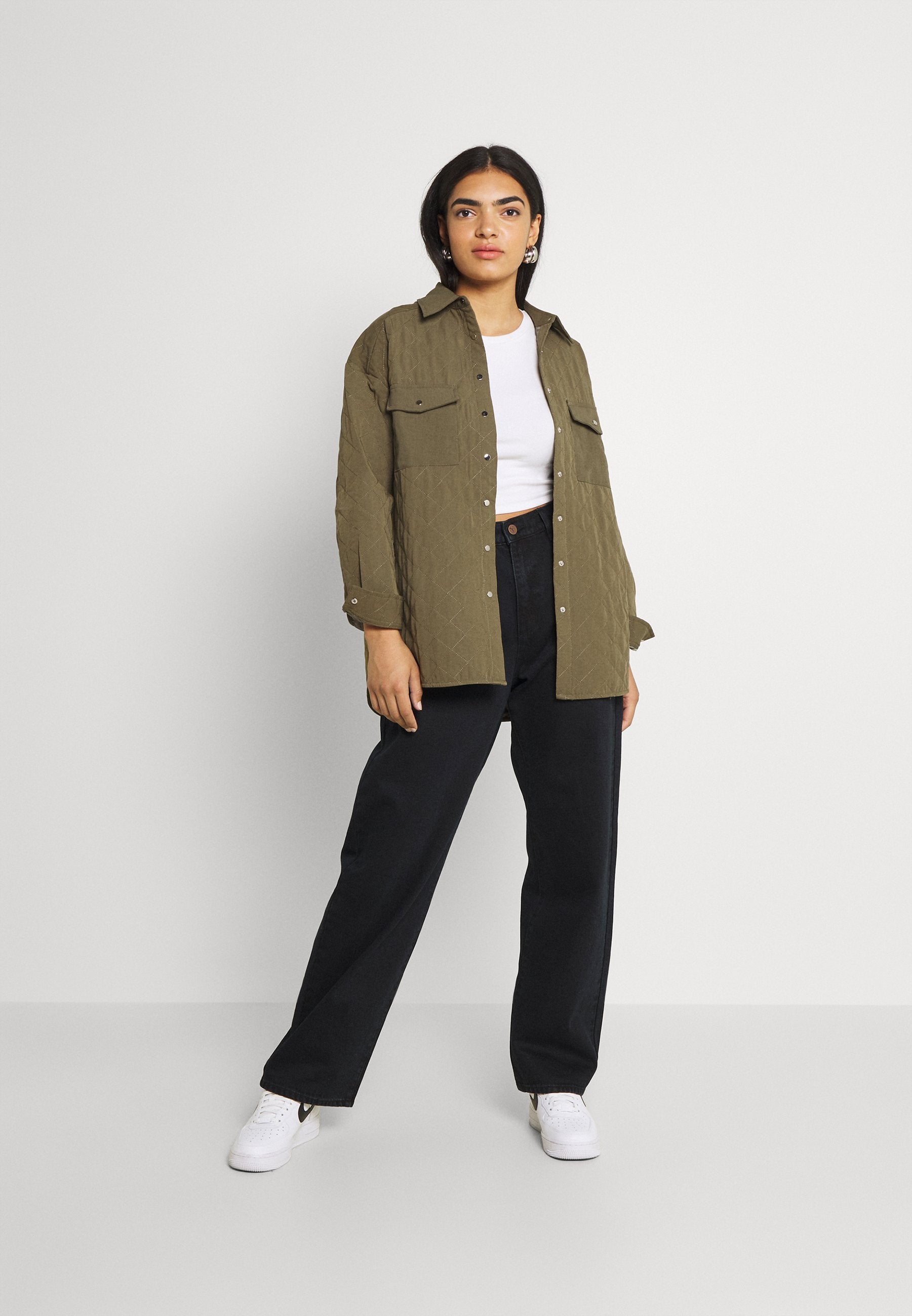 NA-KD QUILTED OVERSIZED OVERSHIRT