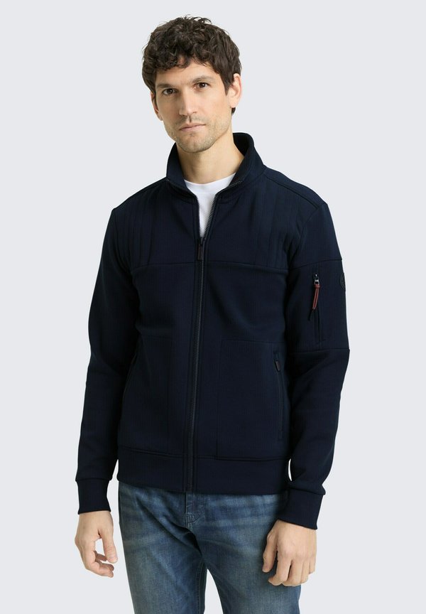 TOM TAILOR Zip-up sweatshirt - sky captain blue