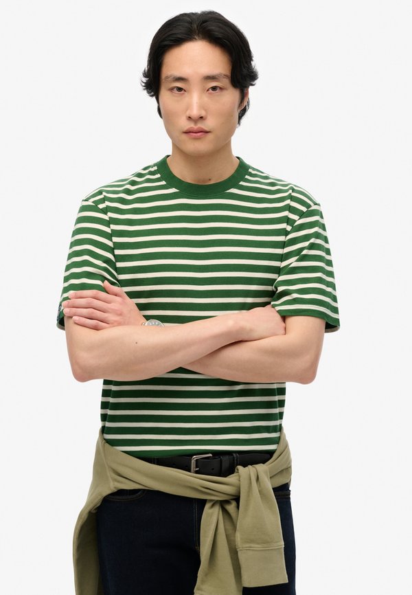 Superdry & Co MERCHANT - Print T-shirt - green stripe