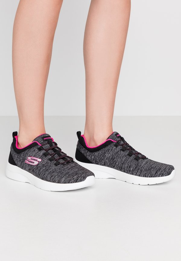 Skechers DYNAMIGHT 2.0 - Slip-ons - black/hot pink