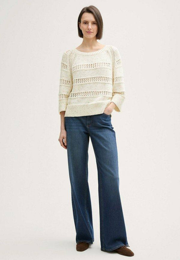 TOM TAILOR Jumper - colourful green coral design