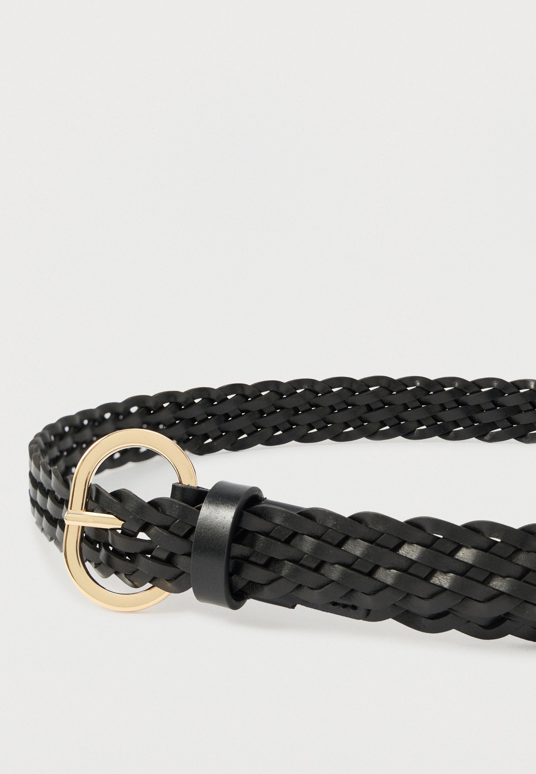 CHIC OVAL BUCKLE BRAIDED LEATHER BELT Media 3
