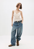 PULL&BEAR ASYMMETRIC STRAPPY WITH RUFFLE