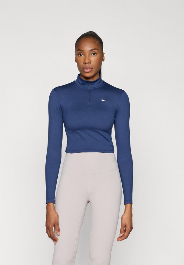 Nike Performance ONE - Long sleeved top - midnight navy/white