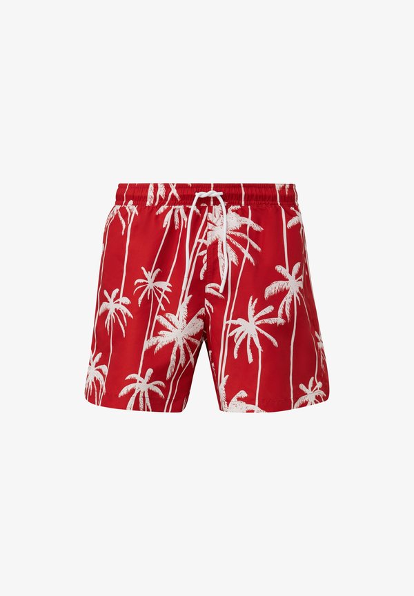 s.Oliver MIT ALLOVER-PRINT - Swimming shorts - preiselbeere