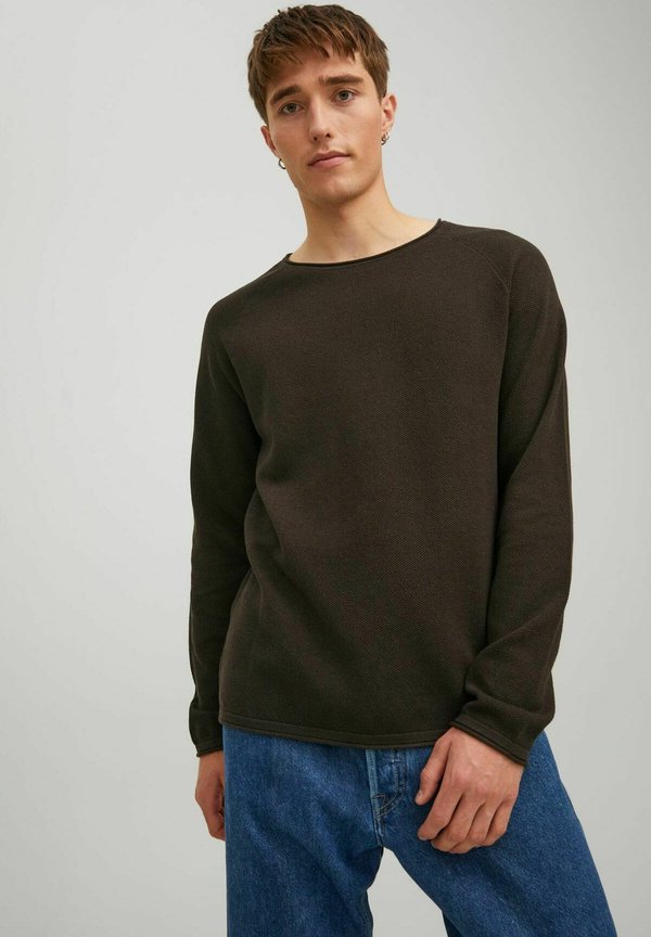 Jack & Jones LANGARM EHILL - Jumper - dunkelbraun