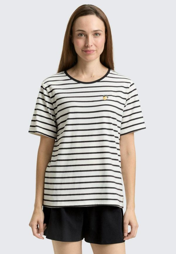 TOM TAILOR TOM TAILOR BODYWEAR PYJAMA-SET MIT STREIFENMUSTER - Pyjama set - black-medium-striped