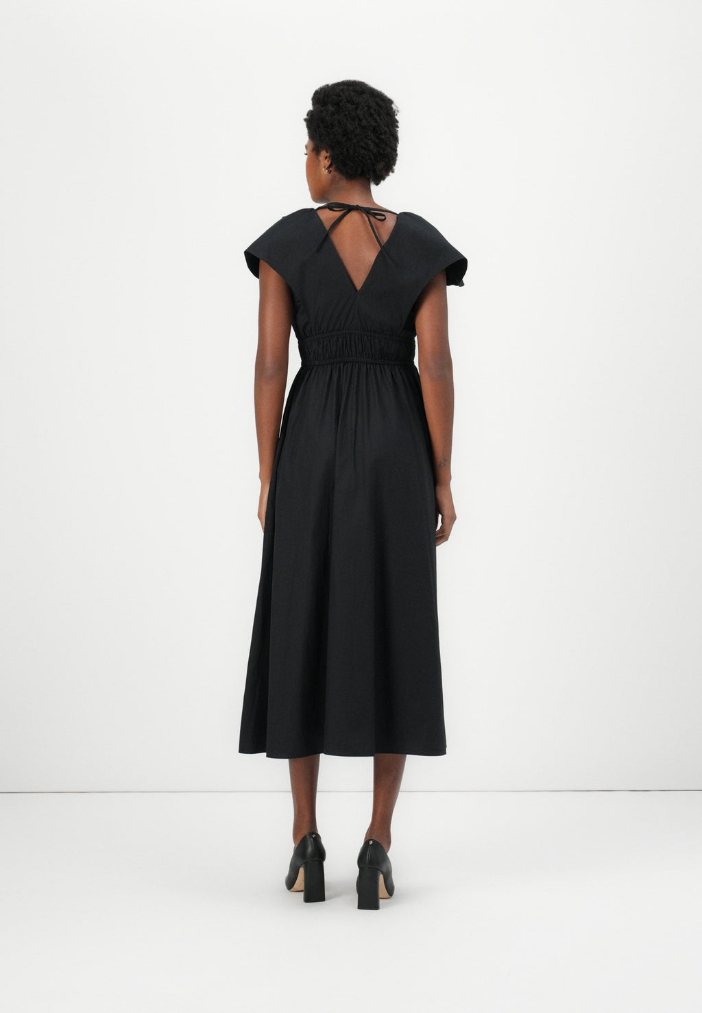 FRILLED SLEEVE MIDI DRESS Media 4