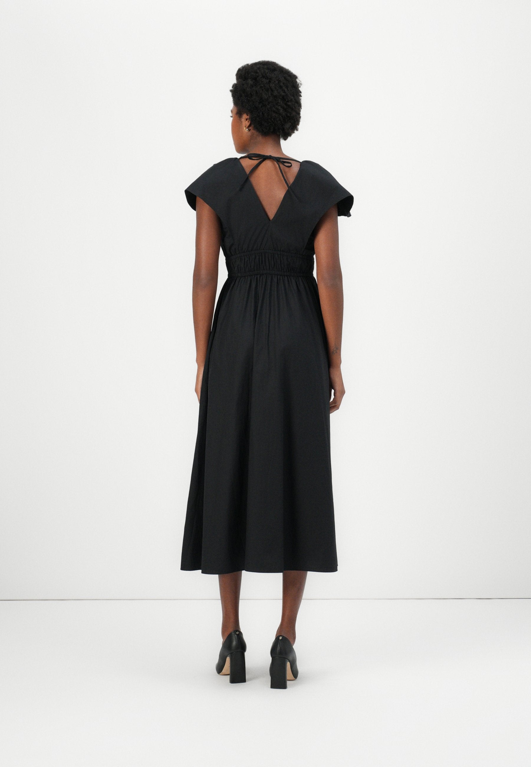 FRILLED SLEEVE MIDI DRESS Media 4