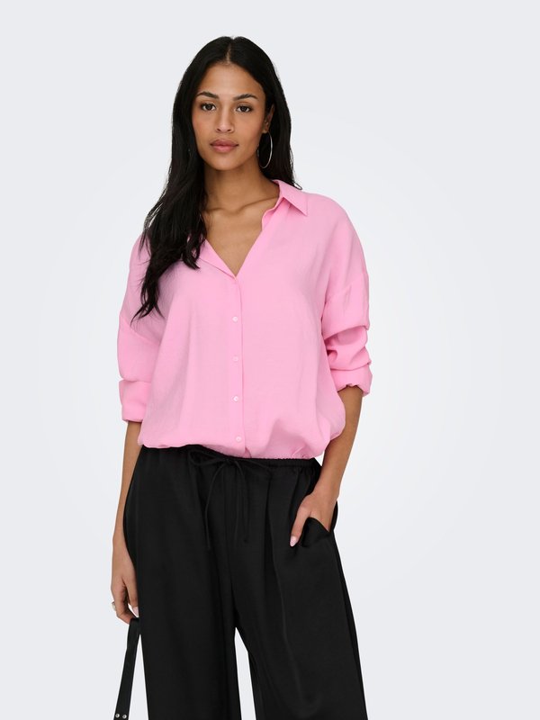 ONLY ONLZAZIMA L/S LOOSE SHIRT WVN - Button-down blouse - pink lady