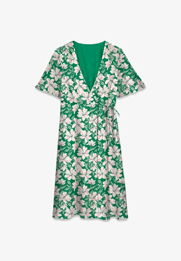 Vero Moda VMZILLE 2/4 WRAP LAYERED DRESS - Day dress - bosphorus