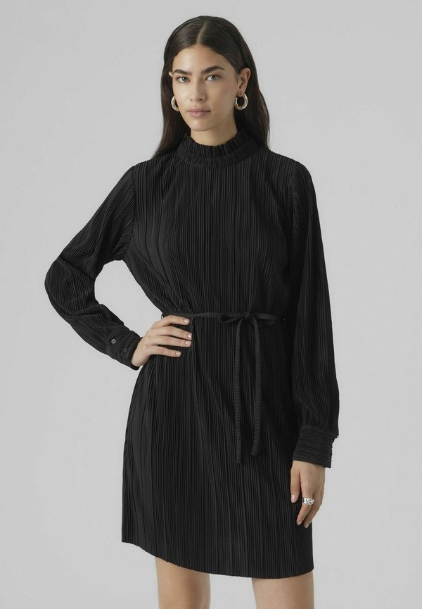 Vero Moda Plissé VMAURORA Short - Day dress - black