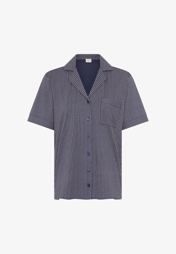 s.Oliver S.OLIVER PYJAMAOBERTEIL - Pyjama top - dunkelblau