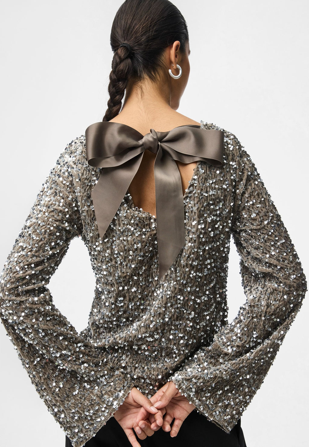 Pieces Long sleeved PCKAM SEQUINS BOW