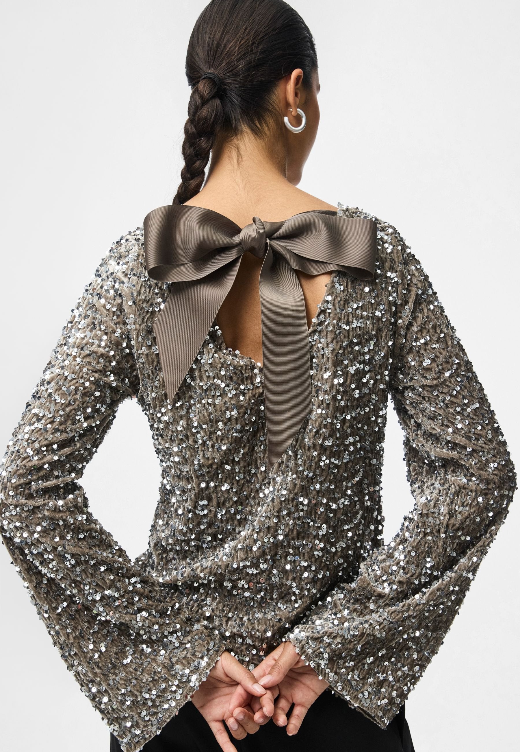 Pieces Long sleeved PCKAM SEQUINS BOW